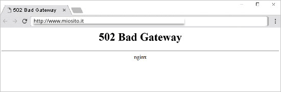 Correggere l'errore 502 Bad Gateway