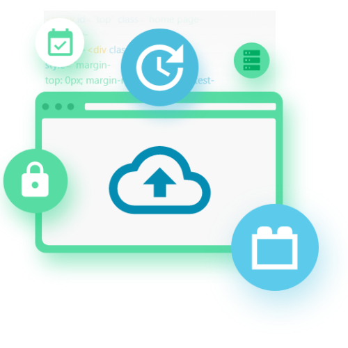backup pianificati sito web illustrazione